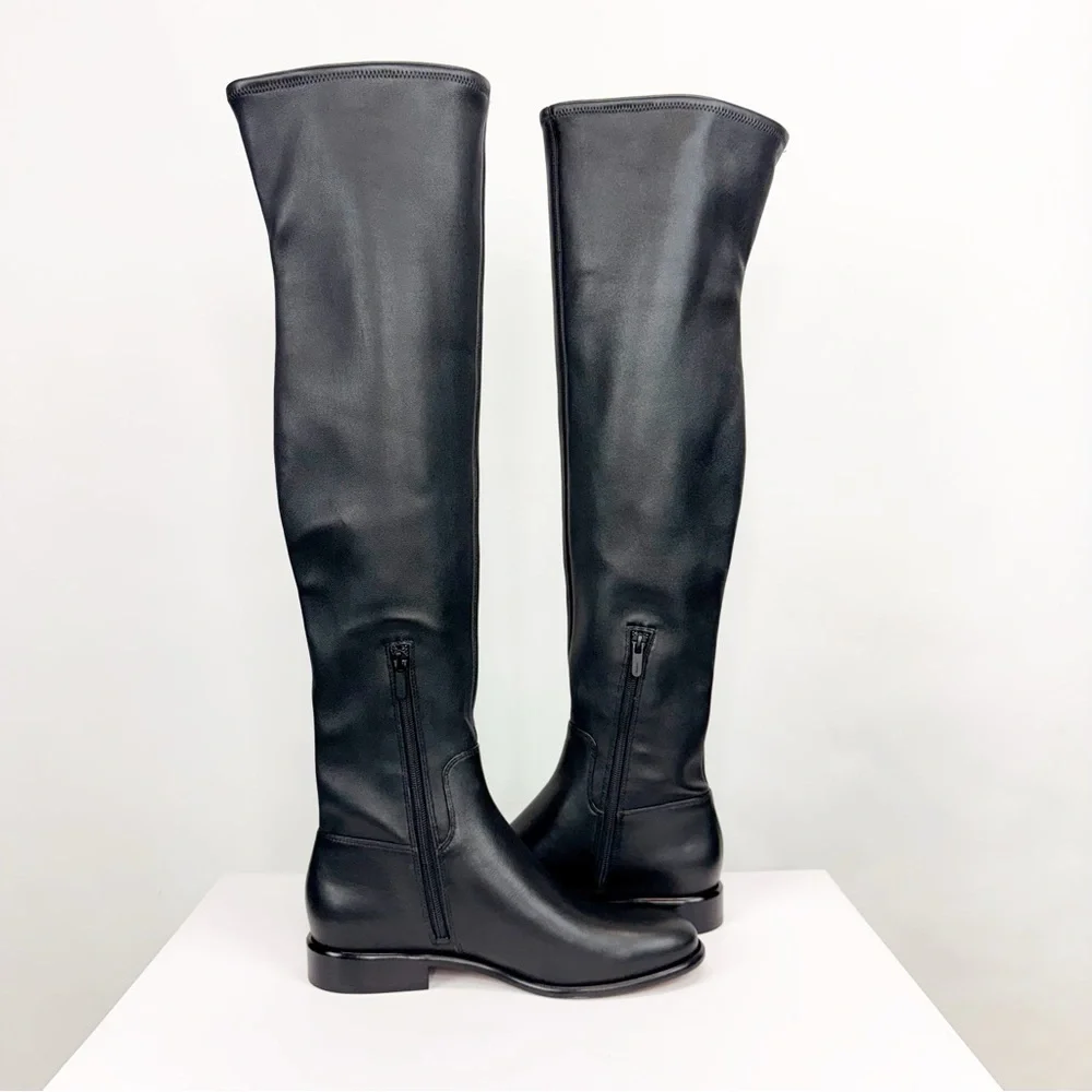 New Vince Cody Over the Knee Boot Black Sz 7.5
